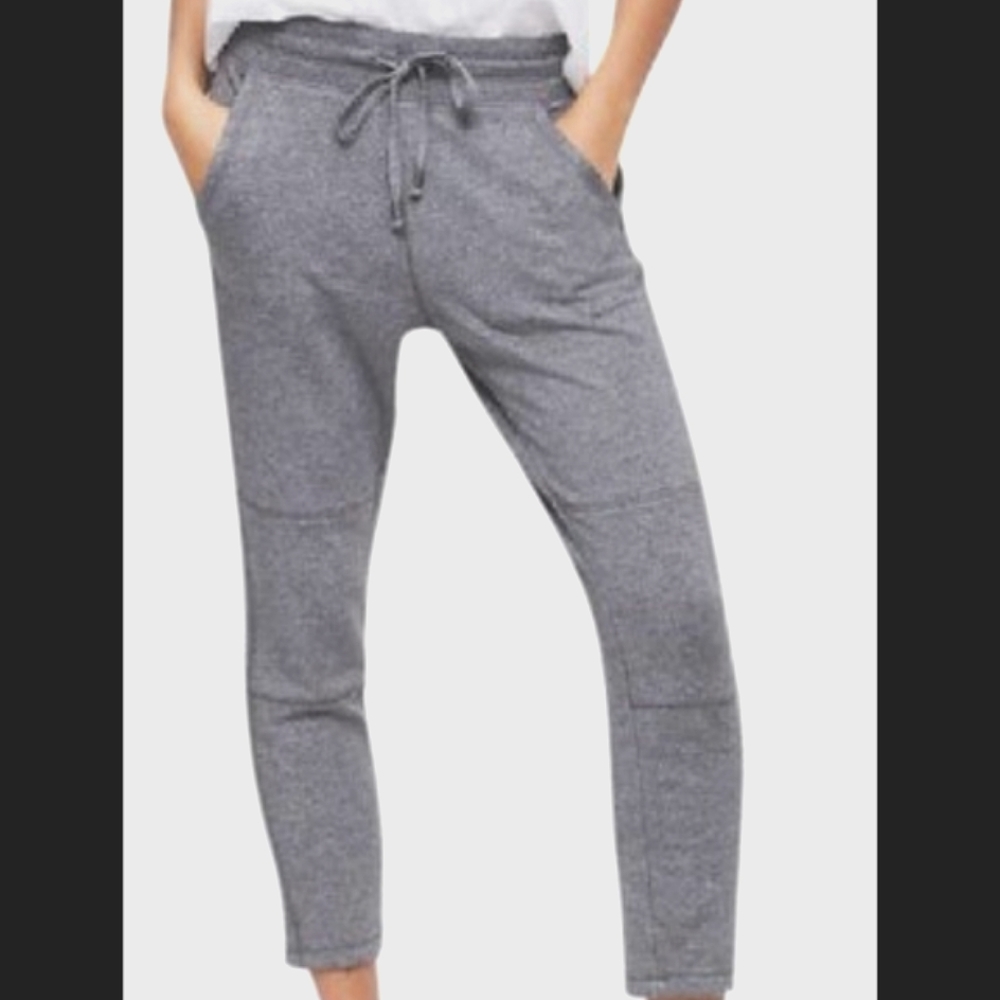 Lou & Grey joggers sweatpants gray tapered leg track pants